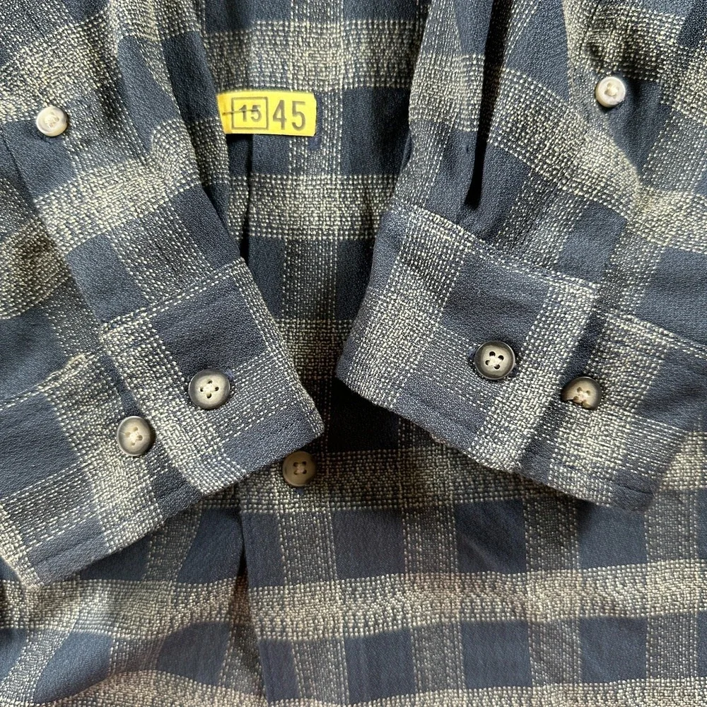 The North Face Button Up Shirt Mens XL Blue Plaid Outdoor Zip Pocket‎